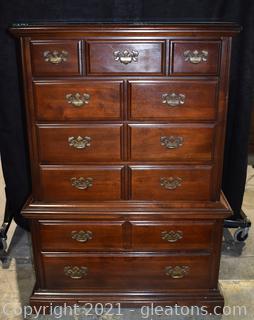 American Drew Highboy with Protective Glass Top 